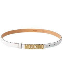 Moschino Logo Leather Belt